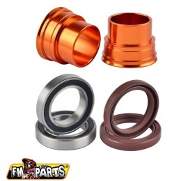FM-PARTS ŁOŻYSKA PRZEDNIEGO KOŁA Z USZCZELNIACZAMI I TULEJKAMI - KTM / HUSQVARNA '03-'15 (OŚKA 22MM) KOLOR CZARNY