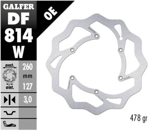 GALFER TARCZA HAMULCOWA PRZÓD BETA RR 250/300/350 '12-, RR 390/400/430/450/450/498 '14-, XTRAINER 250/300 '15- WAVE (260X127X3MM GALFER TARCZA HAMULCOWA PRZÓD BETA RR 250/300/350 '12-, RR 390/400/430/450/450/498 '14-, XTRAINER 250/300 '15- WAVE (260X127X3MM