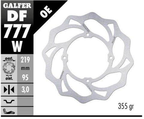 GALFER TARCZA HAMULCOWA PRZÓD KTM XC 105 '07-, SX 150 '15-'18, SX 85 '07-'20, HUSQVARNA TC 85 '14-'20 WAVE (219X95X3MM) GALFER TARCZA HAMULCOWA PRZÓD KTM XC 105 '07-, SX 150 '15-'18, SX 85 '07-'20, HUSQVARNA TC 85 '14-'20 WAVE (219X95X3MM)