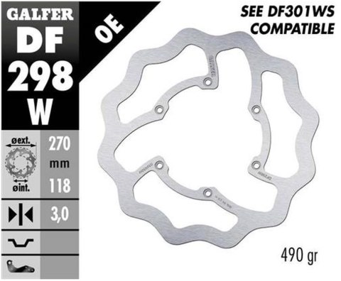 GALFER TARCZA HAMULCOWA PRZÓD YAMAHA WR 450F '16-'19, YZ 125/250 '18-'21, YZ 250F/450F '16-'20 WAVE (270X118X3MM) GALFER TARCZA HAMULCOWA PRZÓD YAMAHA WR 450F '16-'19, YZ 125/250 '18-'21, YZ 250F/450F '16-'20 WAVE (270X118X3MM)