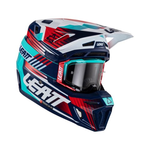 LEATT KASK MOTO 8.5 V23 (+ GOGLE VELOCITY 5.5 GRATIS) HELMET KIT ROYAL KOLOR GRANATOWY/CZERWONY/NIEBIESKI ROZMIAR M (57-58 cm) LEATT KASK MOTO 8.5 V23 (+ GOGLE VELOCITY 5.5 GRATIS) HELMET KIT ROYAL KOLOR GRANATOWY/CZERWONY/NIEBIESKI ROZMIAR M (57-58 cm)