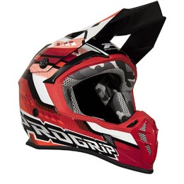 PROGRIP KASK PG3180 AP71 KOLOR CZERWONO-BIAŁY ROZM.L (3180-130) - WYPRZEDAŻ