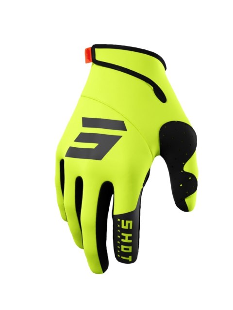 SHOT RACING WYPRZEDAŻ RĘKAWICE SOFTSHELL ZIMOWE TRAINER 2.0 NEON YELLOW KOLOR ZÓŁTY NEON/CZARNY ROZMIAR 10
