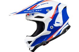 UFO KASK DIAMOND CROSS CARBON FIBERGLASS MADE IN ITALY KOLOR BIAŁY/CZERWONY/NIEBIESKI ROZMIAR L