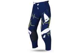 UFO SPODNIE ADRENALINE SLIM CROSS KOLOR NIEBIESKI BIAŁY ŻÓŁTY NEON ROZMIAR M / EU50 / US32 - OFERTA SPECJALNA