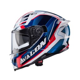 CABERG KASK INTEGRALNY AVALON X OPTIC KOLOR BIAŁY/NIEBIESKI/CZERWONY ROZMIAR S