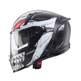 CABERG KASK INTEGRALNY AVALON X PUNK KOLOR SZARY MAT/BIAŁY/CZERWONY ROZMIAR L