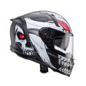 CABERG KASK INTEGRALNY AVALON X PUNK KOLOR SZARY MAT/BIAŁY/CZERWONY ROZMIAR M