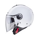 CABERG KASK OTWARTY JET Z BLENDĄ MODEL RIVIERA V4X SOLID KOLOR BIAŁY POŁYSK ROZMIAR L