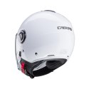 CABERG KASK OTWARTY JET Z BLENDĄ MODEL RIVIERA V4X SOLID KOLOR BIAŁY POŁYSK ROZMIAR L