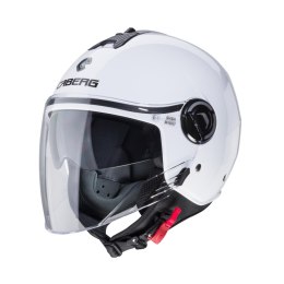 CABERG KASK OTWARTY JET Z BLENDĄ MODEL RIVIERA V4X SOLID KOLOR BIAŁY POŁYSK ROZMIAR XL
