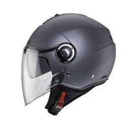 CABERG KASK OTWARTY JET Z BLENDĄ MODEL RIVIERA V4X SOLID KOLOR SZARY MAT - GUNMETAL ROZMIAR L