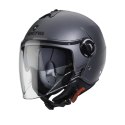CABERG KASK OTWARTY JET Z BLENDĄ MODEL RIVIERA V4X SOLID KOLOR SZARY MAT - GUNMETAL ROZMIAR S