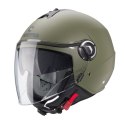 CABERG KASK OTWARTY JET Z BLENDĄ MODEL RIVIERA V4X SOLID KOLOR ZIELONY MAT - MILITARY GREEN ROZMIAR M