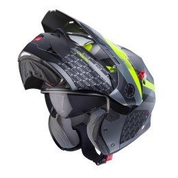 CABERG KASK SZCZĘKOWY FLIP-UP ENDURO MODEL TOURMAX X SARABE KOLOR SZARY MAT/CZARNY/ŻÓŁTY FLUO ROZMIAR M (PINLOCK W ZESTAWIE)