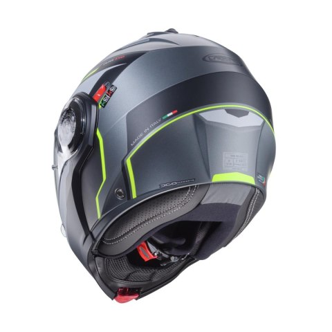 CABERG KASK SZCZĘKOWY FLIP-UP MODEL DUKE EVO MOVE KOLOR SZARY MAT/CZARNY/ŻÓŁTY FLUO ROZMIAR L (PINLOCK W ZESTAWIE) CABERG KASK SZCZĘKOWY FLIP-UP MODEL DUKE EVO MOVE KOLOR SZARY MAT/CZARNY/ŻÓŁTY FLUO ROZMIAR L (PINLOCK W ZESTAWIE)