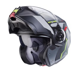 CABERG KASK SZCZĘKOWY FLIP-UP MODEL DUKE EVO MOVE KOLOR SZARY MAT/CZARNY/ŻÓŁTY FLUO ROZMIAR M (PINLOCK W ZESTAWIE)