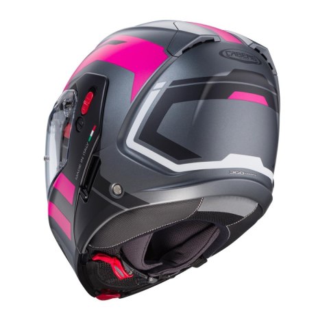 CABERG KASK SZCZĘKOWY FLIP-UP MODEL HORUS X ROAD KOLOR SZARY MAT/CZARNY/FUKSJA (INTENSYWNY ODCIEŃ RÓŻOWEGO) ROZMIAR M (PINLOCK W CABERG KASK SZCZĘKOWY FLIP-UP MODEL HORUS X ROAD KOLOR SZARY MAT/CZARNY/FUKSJA (INTENSYWNY ODCIEŃ RÓŻOWEGO) ROZMIAR M (PINLOCK W