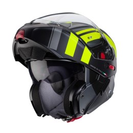 CABERG KASK SZCZĘKOWY FLIP-UP MODEL HORUS X ROAD KOLOR SZARY MAT/CZARNY/ŻÓŁTY FLUO ROZMIAR XL (PINLOCK W ZESTAWIE)