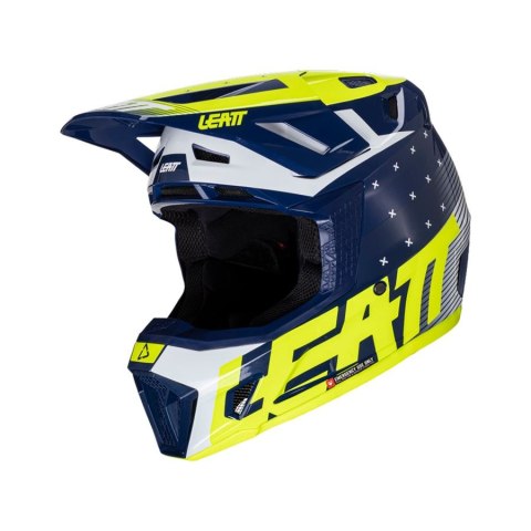 LEATT KASK MOTO 7.5 V24 (+GOGLE VELOCITY 4.5 GRATIS) HELMET KIT BLUE KOLOR GRANATOWY/ŻÓŁTY FLUO/BIAŁY ROZMIAR M (57-58 cm) LEATT KASK MOTO 7.5 V24 (+GOGLE VELOCITY 4.5 GRATIS) HELMET KIT BLUE KOLOR GRANATOWY/ŻÓŁTY FLUO/BIAŁY ROZMIAR M (57-58 cm)