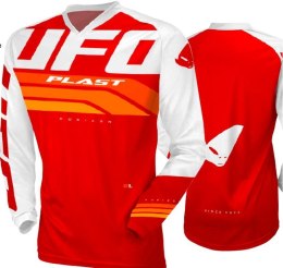 UFO KOSZULKA HORIZON JERSEY CROSS KOLOR CZERWONY BIAŁY ROZMIAR XL - KOLEKCJA 2024