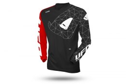 UFO KOSZULKA TECNO JERSEY CROSS KOLOR CZARNY CZERWONY ROZMIAR XL - KOLEKCJA 2024