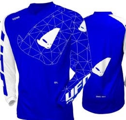 UFO KOSZULKA TECNO JERSEY CROSS KOLOR NIEBIESKI BIAŁY ROZMIAR XL - KOLEKCJA 2024