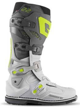 GAERNE BUTY CROSS/ENDURO MODEL SG-22 ANTHRACITE/WHITE/GREY KOLOR SZARY/BIAŁY/ŻÓŁTY ROZMIAR 44