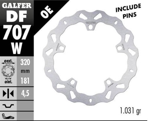 GALFER TARCZA HAMULCOWA PRZÓD BMW F 800R/S/ST/GT '09-; F 900XR '20-; R 850R/RT '04; R 1100S '01-; R 1100/1500/1200/1250S/R/RT/S/ GALFER TARCZA HAMULCOWA PRZÓD BMW F 800R/S/ST/GT '09-; F 900XR '20-; R 850R/RT '04; R 1100S '01-; R 1100/1500/1200/1250S/R/RT/S/