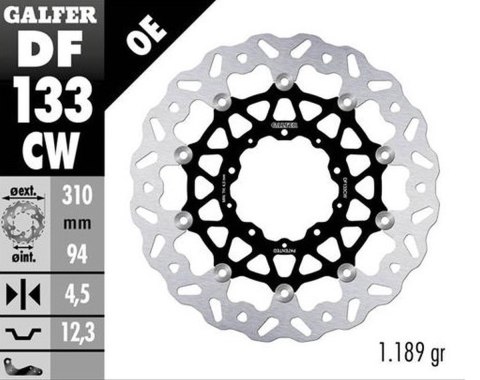 GALFER TARCZA HAMULCOWA PRZÓD HONDA FORZA 750 '21-'23; CB 1000R '18-'23; NT 1100 '22-'23 (WAVE FLOATING) (310X94X4,5MM) GALFER TARCZA HAMULCOWA PRZÓD HONDA FORZA 750 '21-'23; CB 1000R '18-'23; NT 1100 '22-'23 (WAVE FLOATING) (310X94X4,5MM)