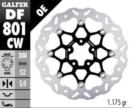 GALFER TARCZA HAMULCOWA PRZÓD KTM 790 DUKE '18-'23; 890 DUKE '21-'22 (WAVE FLOATING) (300X52X5MM) GALFER TARCZA HAMULCOWA PRZÓD KTM 790 DUKE '18-'23; 890 DUKE '21-'22 (WAVE FLOATING) (300X52X5MM)