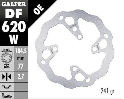 GALFER TARCZA HAMULCOWA TYŁ BETA EVO 125 '20-'23; 250 2T '20-'23; 300 2T '20-'23; 300 4T '20-'23 (WAVE FIXED) (184X77X2,7MM) GALFER TARCZA HAMULCOWA TYŁ BETA EVO 125 '20-'23; 250 2T '20-'23; 300 2T '20-'23; 300 4T '20-'23 (WAVE FIXED) (184X77X2,7MM)