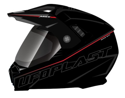 UFO KASK ARIES OFFROAD / DUAL / TOURER / CROSSOVER Z SZYBĄ, DASZKIEM I BLENDĄ PRZECIWSŁONECZNĄ KOLOR CZARNY ROZMIAR M ( ECE 22R0 UFO KASK ARIES OFFROAD / DUAL / TOURER / CROSSOVER Z SZYBĄ, DASZKIEM I BLENDĄ PRZECIWSŁONECZNĄ KOLOR CZARNY ROZMIAR M ( ECE 22R0