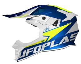 UFO KASK INTREPID CROSS KOLOR NIEBIESKI/BIAŁY/ŻÓŁTY FLUO ROZMIAR XL ( ECE 22R06 ) - KOLEKCJA 2024