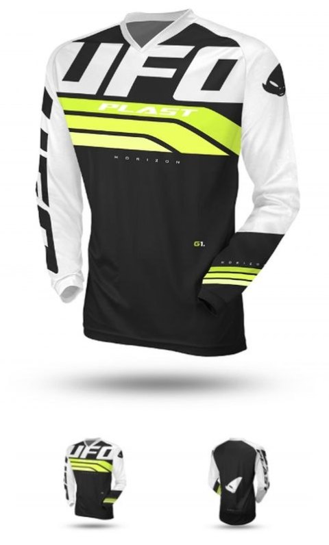 UFO KOSZULKA HORIZON JERSEY CROSS KOLOR CZARNY BIAŁY ŻÓŁTY FLUO ROZMIAR XXXL - KOLEKCJA 2024 UFO KOSZULKA HORIZON JERSEY CROSS KOLOR CZARNY BIAŁY ŻÓŁTY FLUO ROZMIAR XXXL - KOLEKCJA 2024