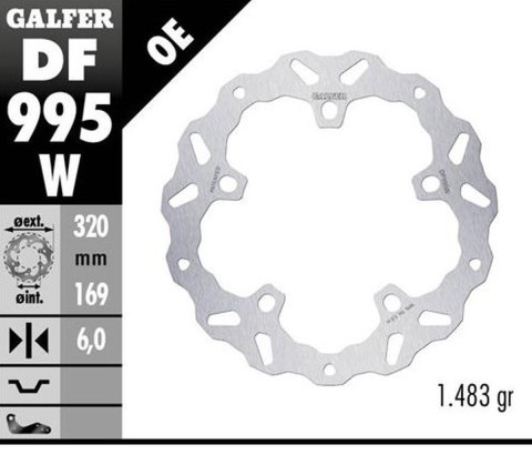 GALFER TARCZA HAMULCOWA PRZÓD HARLEY-DAVIDSON (320X169X6) (WAVE) (PATRZ OPIS) GALFER TARCZA HAMULCOWA PRZÓD HARLEY-DAVIDSON (320X169X6) (WAVE) (PATRZ OPIS)