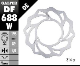 GALFER TARCZA HAMULCOWA PRZÓD KTM SX 65 '98-23, HUSQVARNA TC 65 '17-23, GAS GAS MC 65 '21-23 (198X89X3MM) (3x6,5MM) WAVE