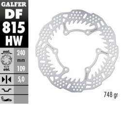 GALFER TARCZA HAMULCOWA TYŁ BETA 250RR '12-'24; 300RR '13-'24; 350RR '13-'24; 400/430/450/480/498 '13-'24; X-TRAINER '15-'24 (24