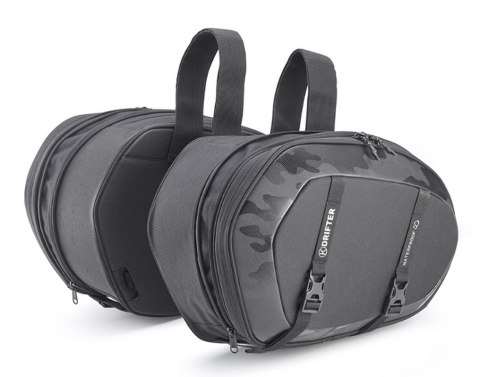 KAPPA TORBY (SAKWY) BOCZNE POSZERZANE UNIWERSALNE K'DRIFTER 40-52L (PARA) (WYS. 34CM X GŁ. 10-15CM X DŁ. 52CM) KOLOR SZARY KAPPA TORBY (SAKWY) BOCZNE POSZERZANE UNIWERSALNE K'DRIFTER 40-52L (PARA) (WYS. 34CM X GŁ. 10-15CM X DŁ. 52CM) KOLOR SZARY