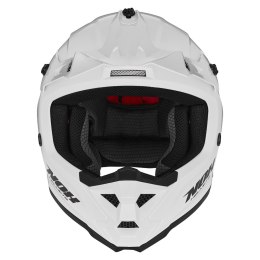 NOX KASK CROSS / OFFROAD N761 SOLID KID / JUNIOR (DZIECIĘCY) KOLOR BIAŁY POŁYSK ROZMIAR L (ZAPIĘCIE MIKROMETRYCZNE)