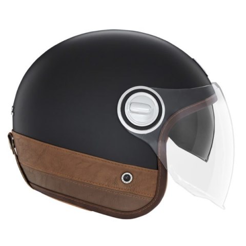 NOX PREMIUM KASK OTWARTY JET HERITAGE LEATHER KOLOR CZARNY/BRĄZOWY ROZMIAR XL NOX PREMIUM KASK OTWARTY JET HERITAGE LEATHER KOLOR CZARNY/BRĄZOWY ROZMIAR XL