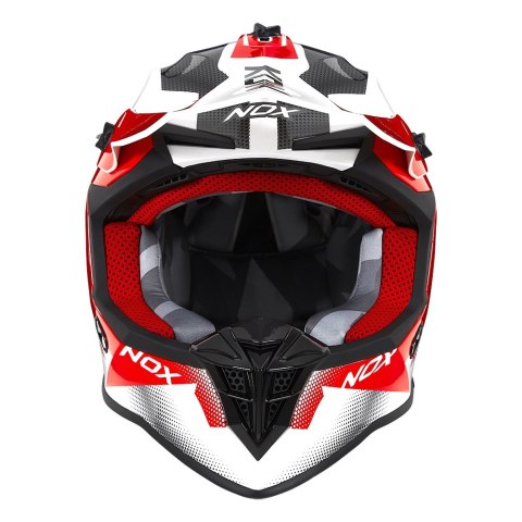NOX PROMOCJA KASK CROSS / OFFROAD N633 FUSION KOLOR BIAŁY/CZERWONY ROZMIAR XXL (ZAPIĘCIE MIKROMETRYCZNE) NOX PROMOCJA KASK CROSS / OFFROAD N633 FUSION KOLOR BIAŁY/CZERWONY ROZMIAR XXL (ZAPIĘCIE MIKROMETRYCZNE)