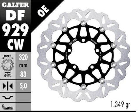 GALFER TARCZA HAMULCOWA PRZÓD TRIUMPH TIGER 850 '24; TIGER 900 '20-'24; TIGER 1200 '20-'24; SPEED TRIPLE 1050/1200 '18-'24; ROCK GALFER TARCZA HAMULCOWA PRZÓD TRIUMPH TIGER 850 '24; TIGER 900 '20-'24; TIGER 1200 '20-'24; SPEED TRIPLE 1050/1200 '18-'24; ROCK