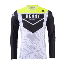 KENNY RACING WYPRZEDAŻ KOSZULKA CROSS/ENDURO MODEL PERFORMANCE STONE WHITE KOLOR SZARY/CZARNY/ŻÓŁTY ROZMIAR S