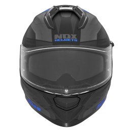 NOX KASK INTEGRALNY (FULL FACE) Z BLENDĄ N304S CARVER KOLOR CZARNY/NIEBIESKI MAT ROZMIAR L