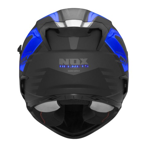 NOX KASK INTEGRALNY (FULL FACE) Z BLENDĄ N304S CARVER KOLOR CZARNY/NIEBIESKI MAT ROZMIAR XL NOX KASK INTEGRALNY (FULL FACE) Z BLENDĄ N304S CARVER KOLOR CZARNY/NIEBIESKI MAT ROZMIAR XL