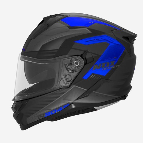 NOX KASK INTEGRALNY (FULL FACE) Z BLENDĄ N304S CARVER KOLOR CZARNY/NIEBIESKI MAT ROZMIAR M NOX KASK INTEGRALNY (FULL FACE) Z BLENDĄ N304S CARVER KOLOR CZARNY/NIEBIESKI MAT ROZMIAR M