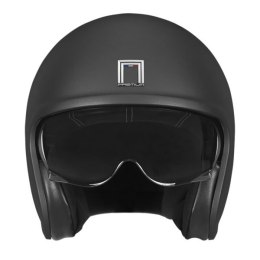 NOX PREMIUM KASK OTWARTY JET NEXT SOLID KOLOR CZARNY MAT ROZMIAR S (CIEMNA BLENDA)