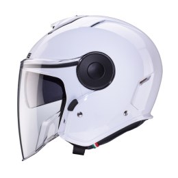 CABERG KASK OTWARTY JET Z BLENDĄ MODEL SOHO SOLID KOLOR BIAŁY POŁYSK ROZMIAR M