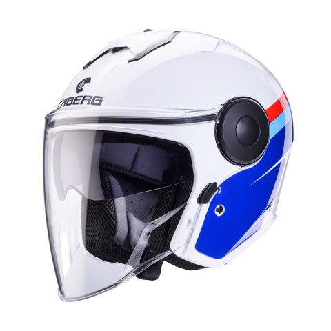 CABERG KASK OTWARTY JET Z BLENDĄ MODEL SOHO ZEPHYR KOLOR BIAŁY/NIEBIESKI/CZERWONY ROZMIAR L CABERG KASK OTWARTY JET Z BLENDĄ MODEL SOHO ZEPHYR KOLOR BIAŁY/NIEBIESKI/CZERWONY ROZMIAR L